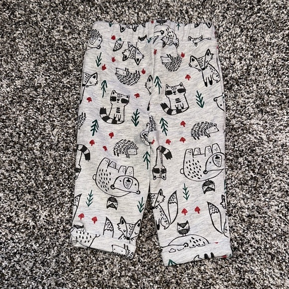 Jumping Beans Brand Pants Gray Forest Animals Size 3 Months Excellent Condition - Picture 4 of 4